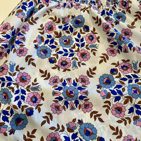 Boden Smocked Waist Mini Dress in Multi/Wildflower Prairie - size 8P - Picture 13 of 16